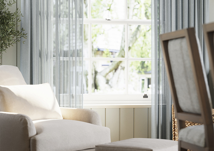 Salerno Voile, Dove Grey - Made to Measure Curtains - Image 5